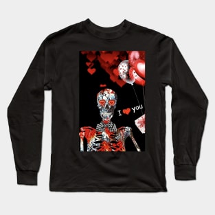 “Skeleton Heart Throb” Long Sleeve T-Shirt